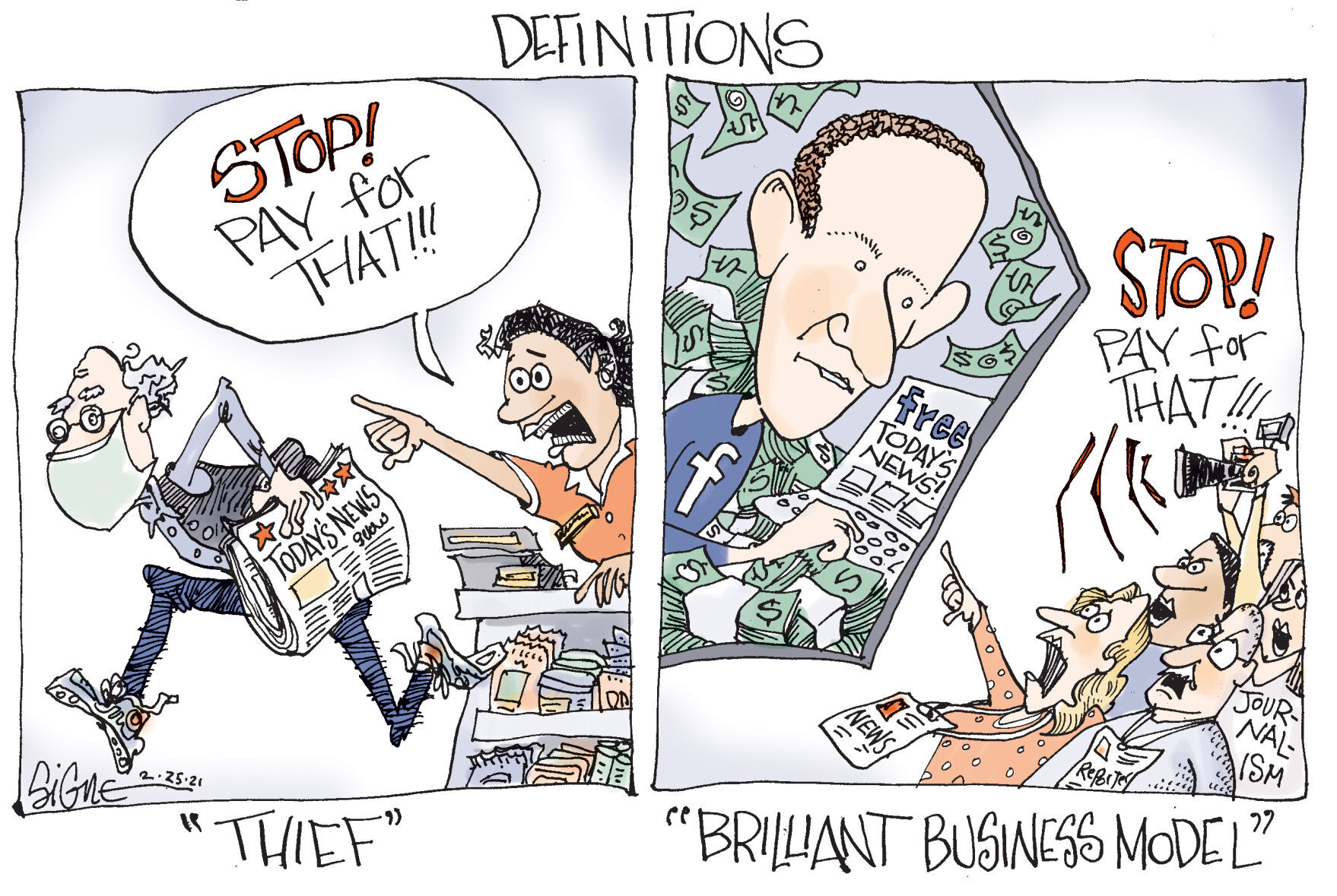 Signe Wilkinson editorial cartoon